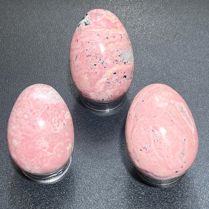 Pink Rhodonite Egg Carving