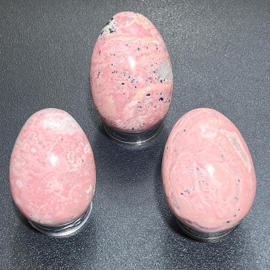 Pink Rhodonite Egg Carving