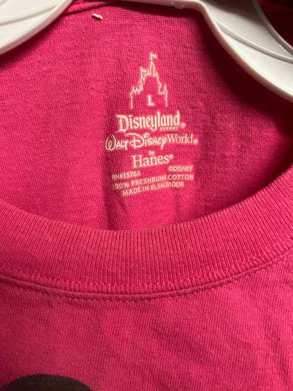 Faded Pink Mickey Mouse T-shirt Walt Disney World Tee - L –