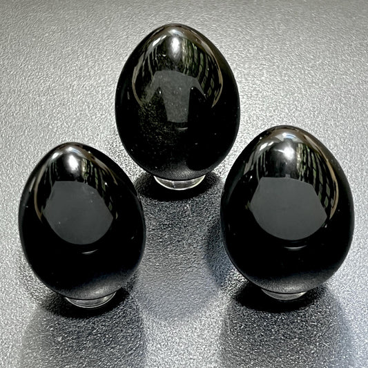 Black Obsidian Egg Carving