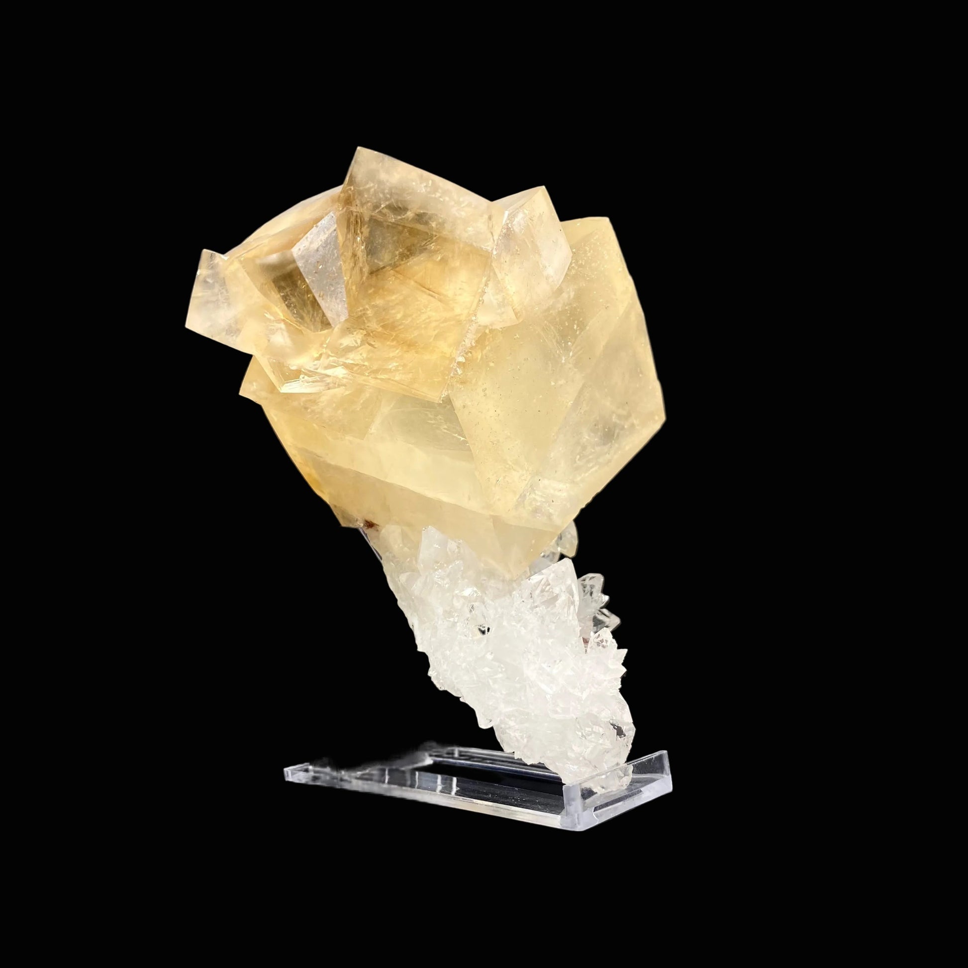 Calcite on Apophyllite Specimen 4.5" - Jalgaon India – Calcite