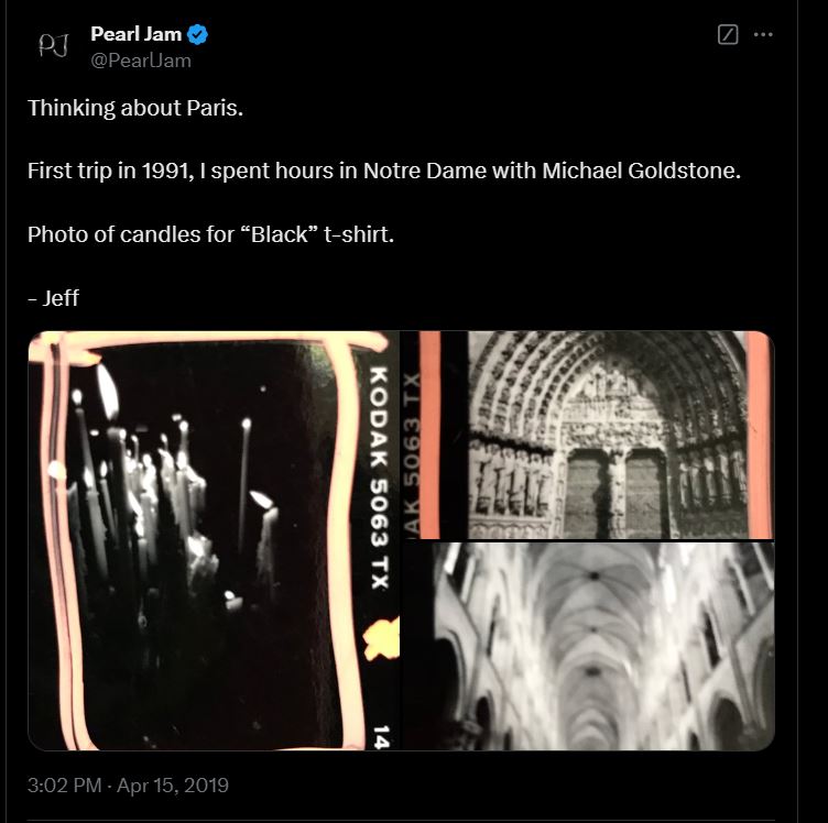 Pearl Jam T-Shirt - Notre Dame Candles - Licensed – Men's T-shirts