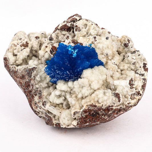 Cavansite on Heulandite (Rare Find) Free Standing Natural Mineral Specimen – Cavansite