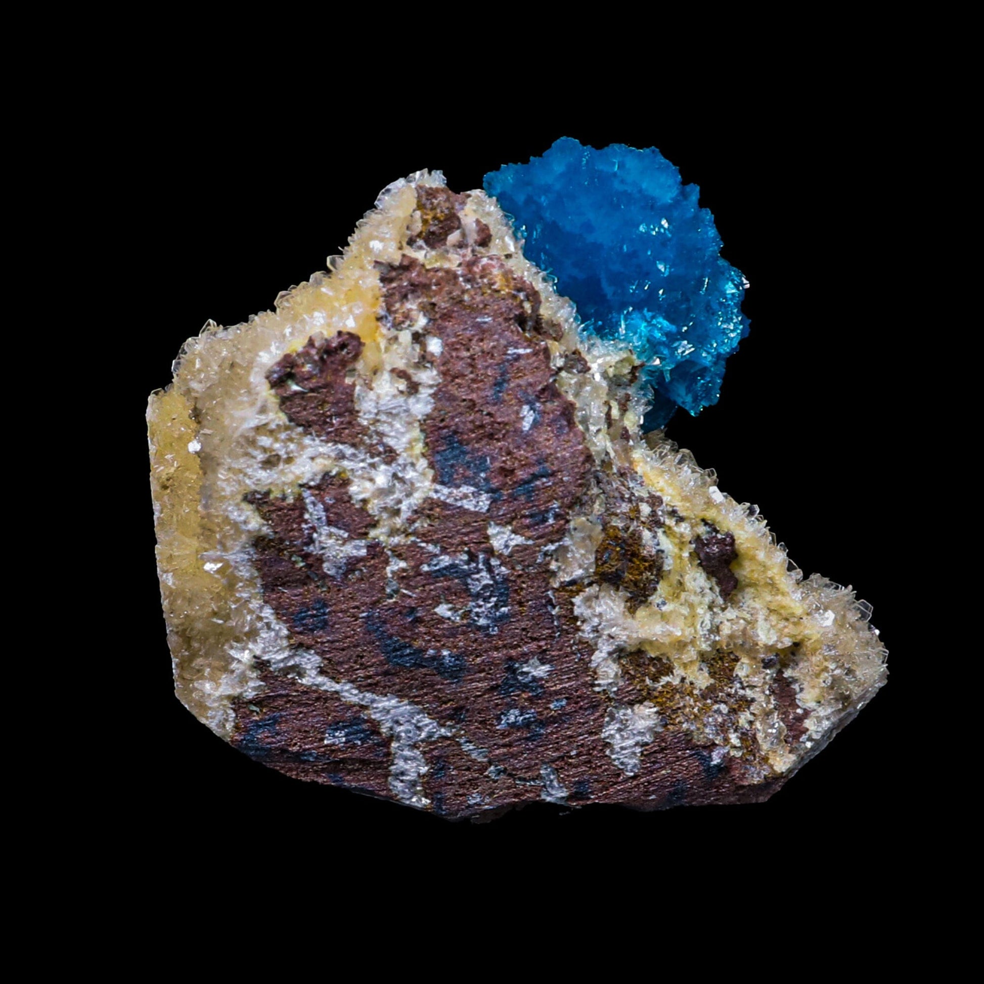 Cavansite on Heulandite (Rare Find) Natural Mineral Specimen – Cavansite