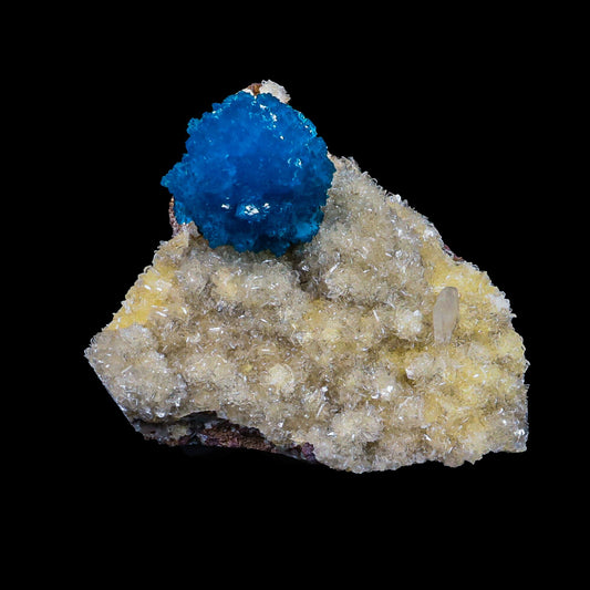Cavansite on Heulandite (Rare Find) Natural Mineral Specimen – Cavansite
