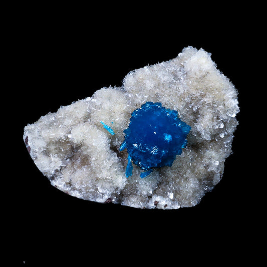 Cavansite on Heulandite (Rare Find) Natural Mineral Specimen # B 6955 – Cavansite