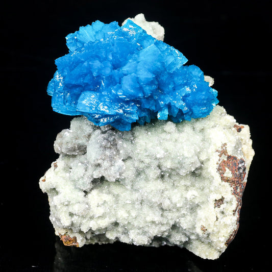 Cavansite on Heulandite (Rare Find) Natural Mineral Specimen – Cavansite