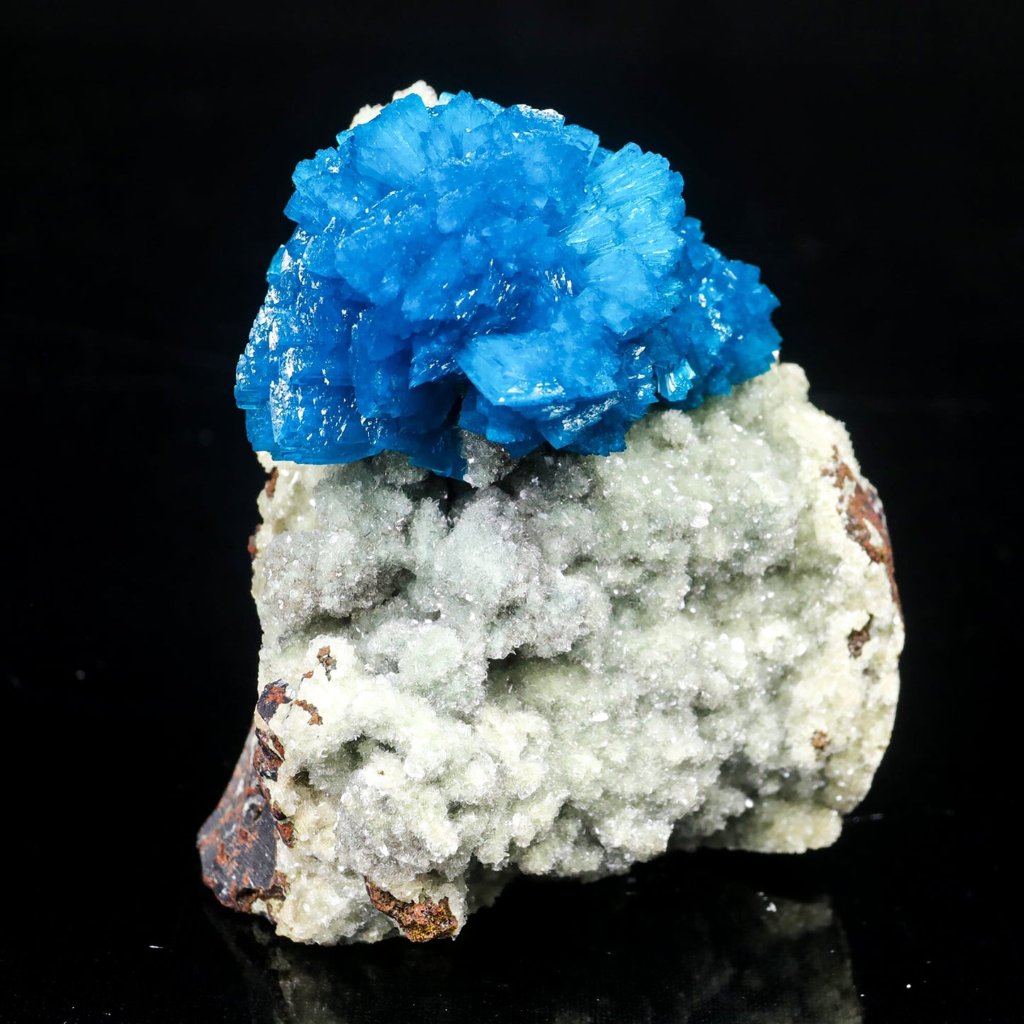 Cavansite on Heulandite (Rare Find) Natural Mineral Specimen – Cavansite