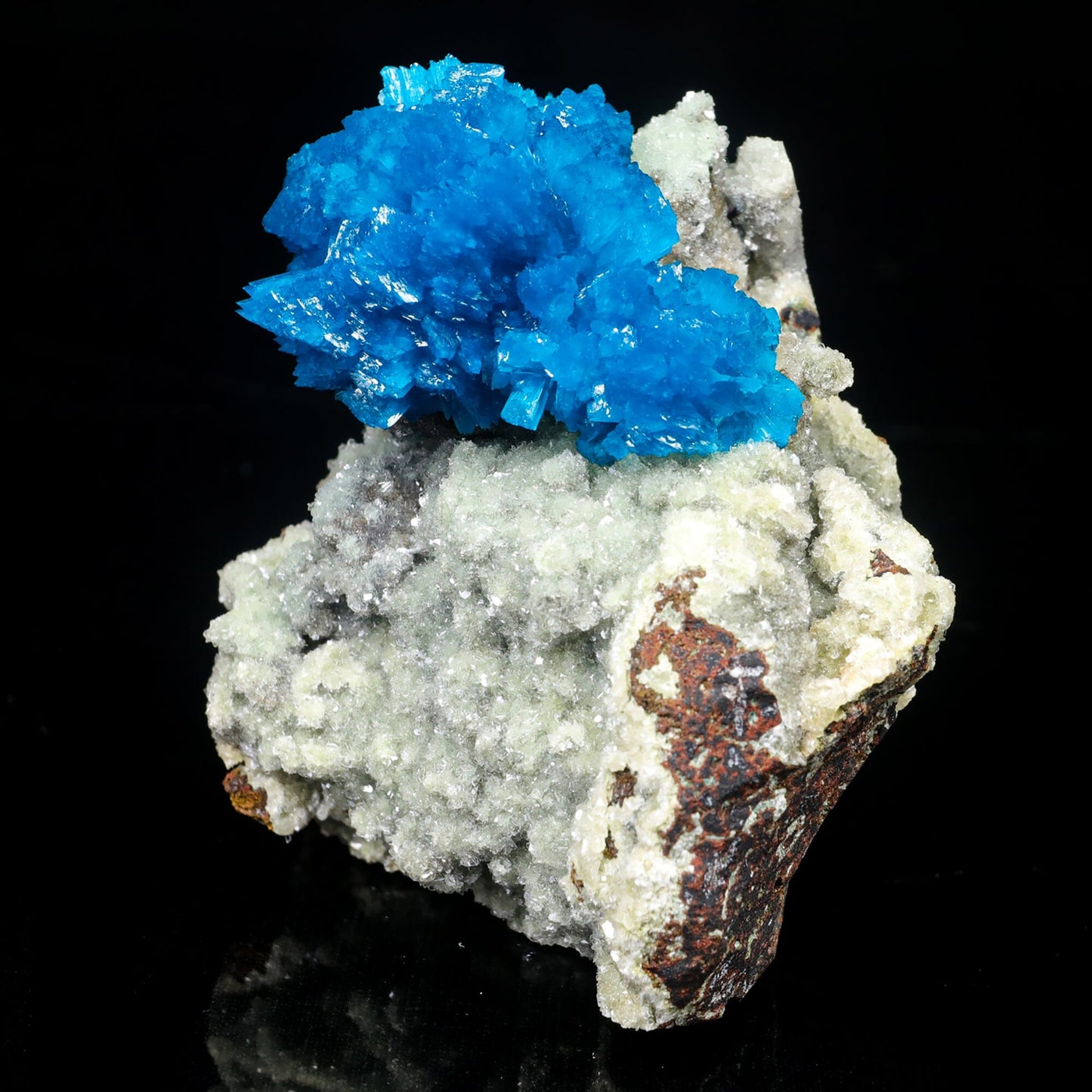 Cavansite on Heulandite (Rare Find) Natural Mineral Specimen – Cavansite