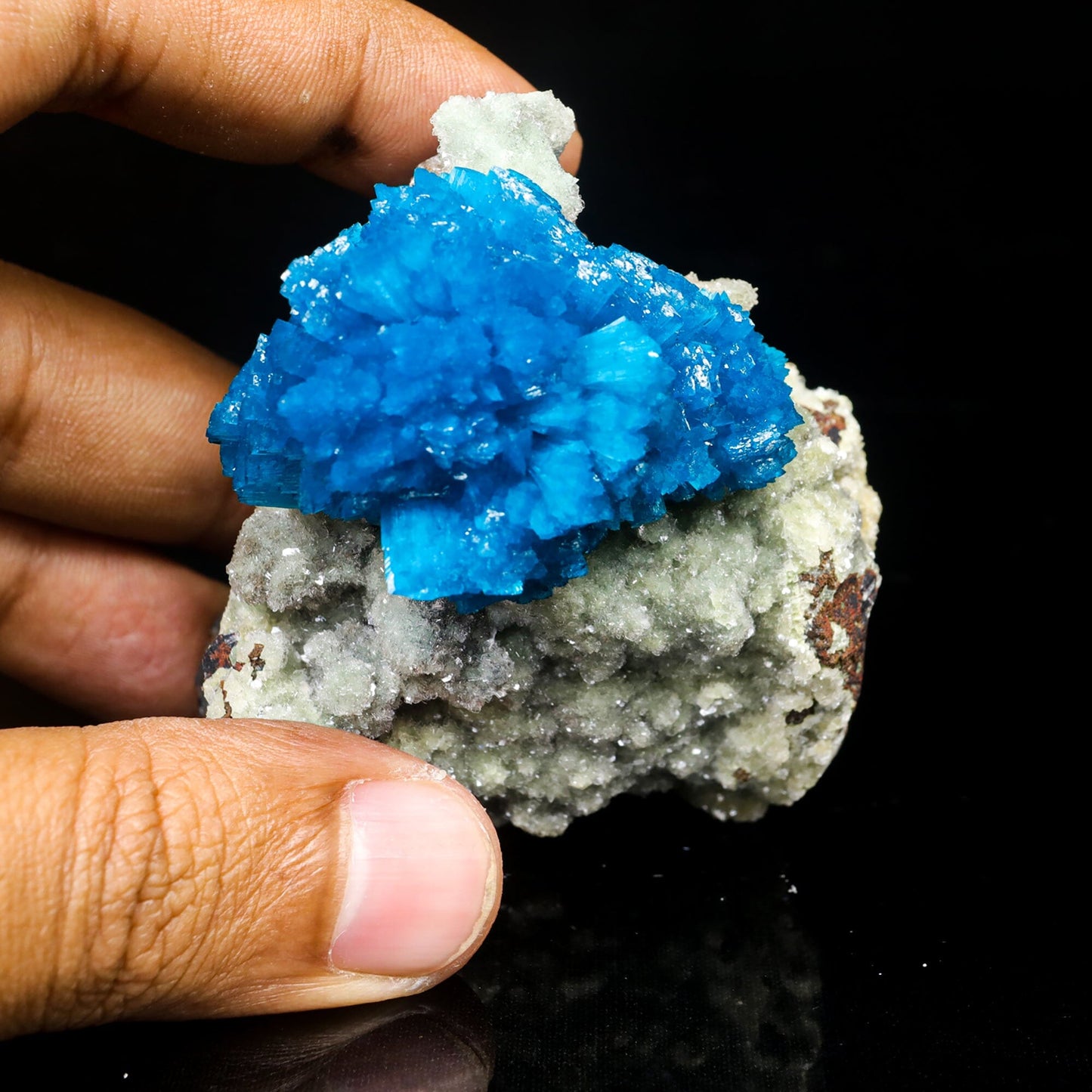 Cavansite on Heulandite (Rare Find) Natural Mineral Specimen – Cavansite