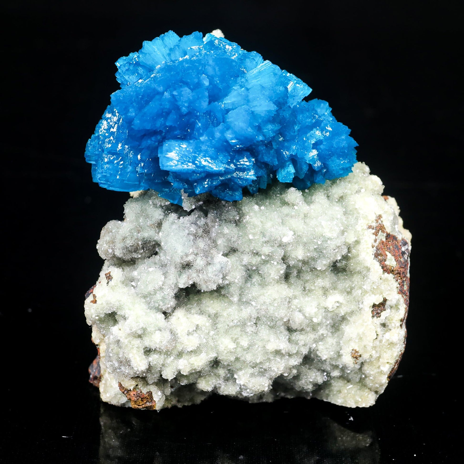 Cavansite on Heulandite (Rare Find) Natural Mineral Specimen – Cavansite