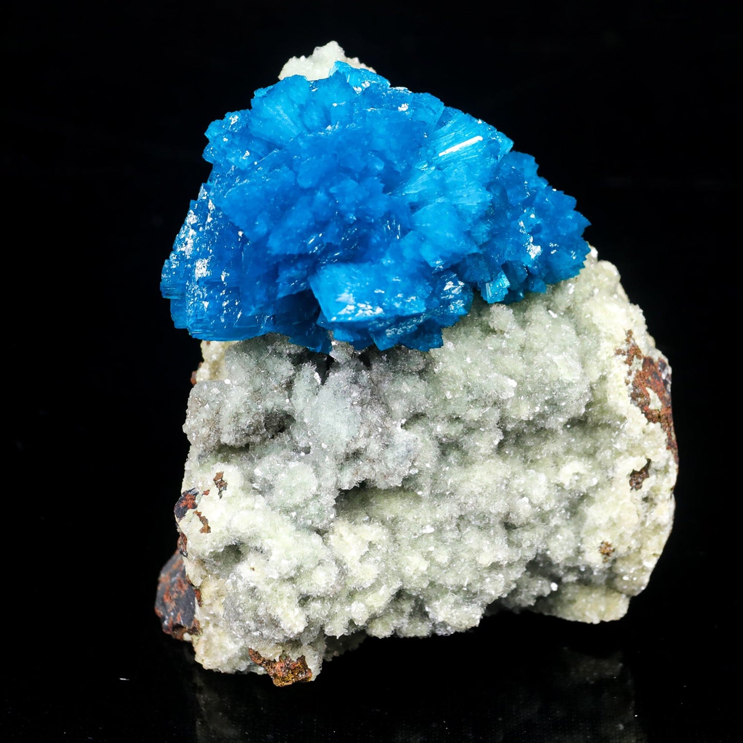 Cavansite on Heulandite (Rare Find) Natural Mineral Specimen – Cavansite