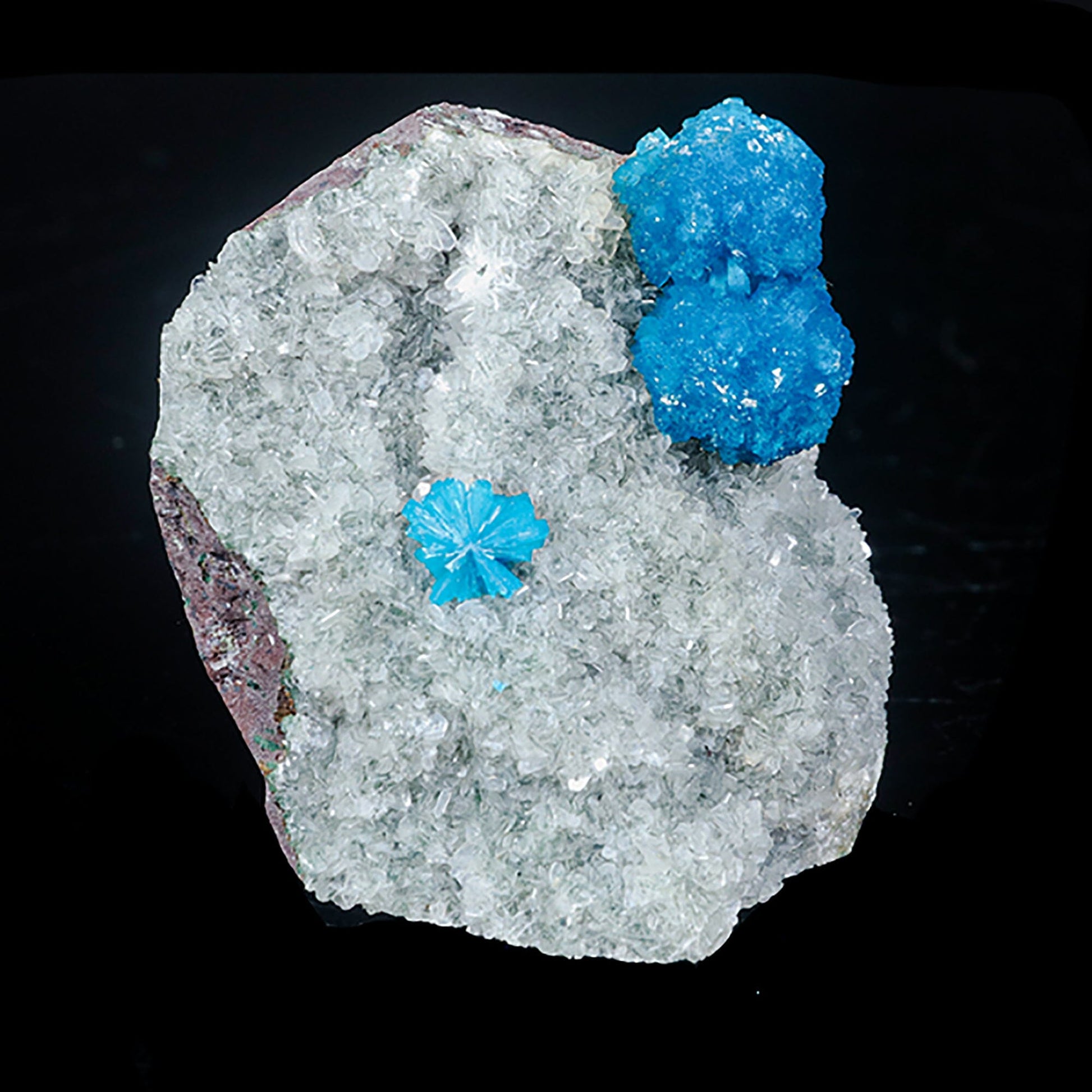 Cavansite on Heulandite (Rare Find) Natural Mineral Specimen – Cavansite