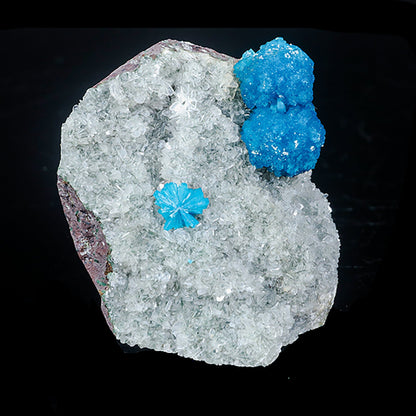 Cavansite on Heulandite (Rare Find) Natural Mineral Specimen – Cavansite