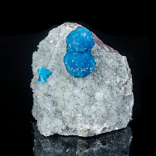 Cavansite on Heulandite (Rare Find) Natural Mineral Specimen – Cavansite