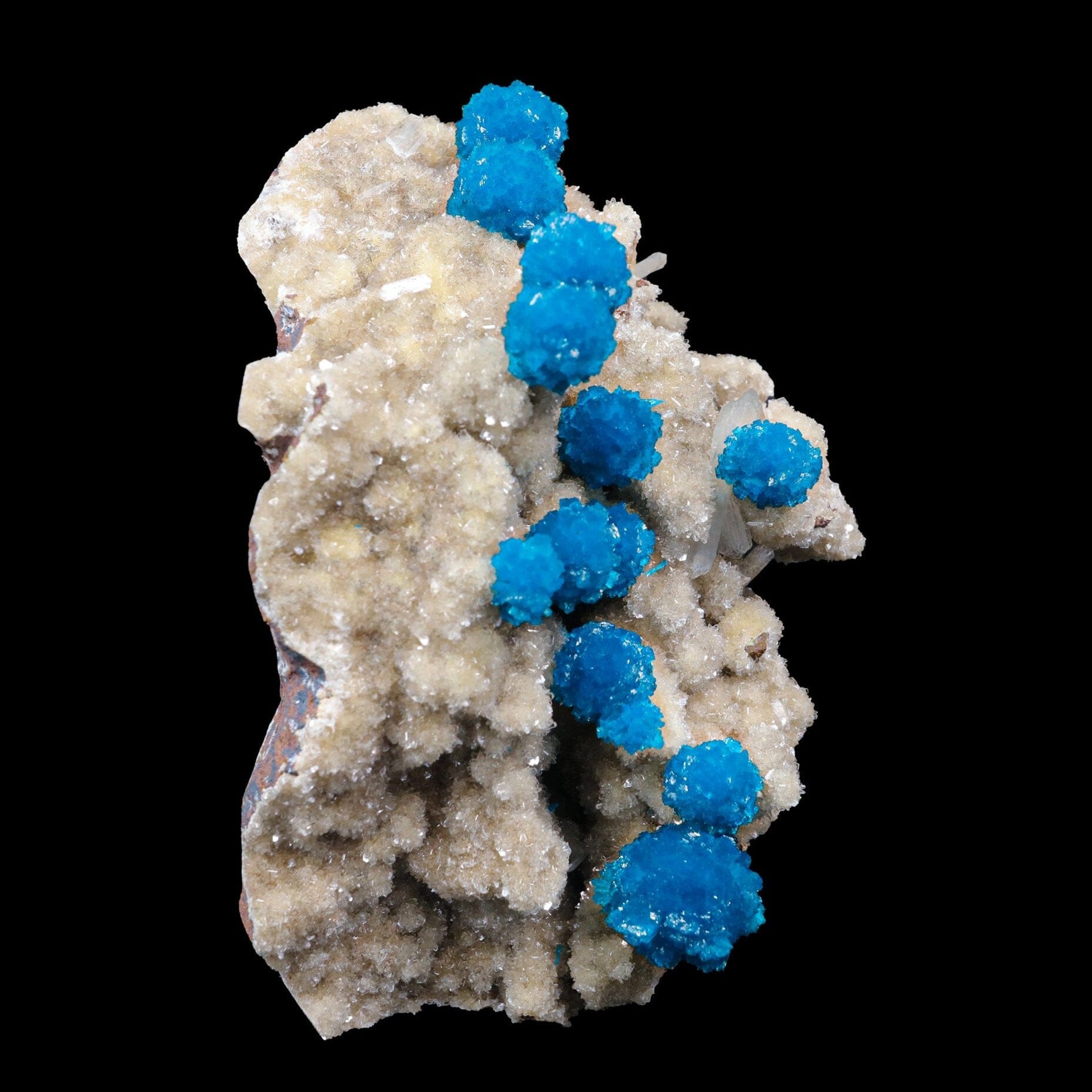 Cavansite on Heulandite (Rare Find) Natural Mineral Specimen USA – Cavansite