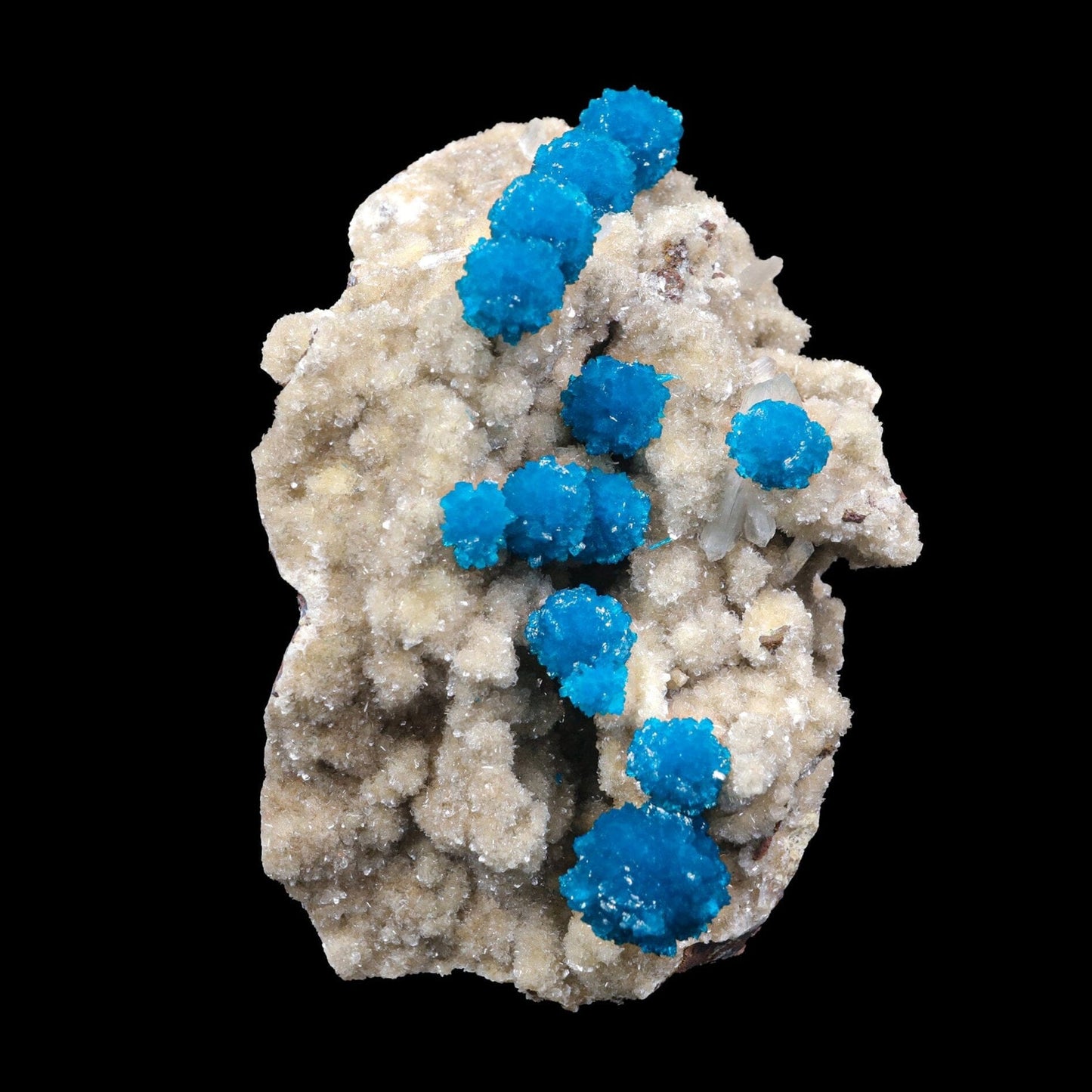 Cavansite on Heulandite (Rare Find) Natural Mineral Specimen USA – Cavansite