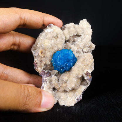 Cavansite on Heulandite (Rare Find) Natural Mineral Specimen USA – Cavansite