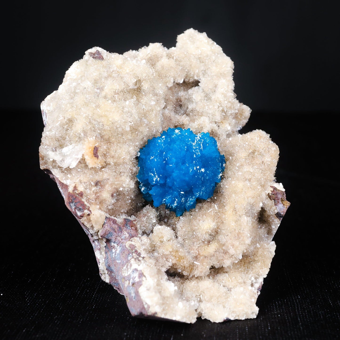 Cavansite on Heulandite (Rare Find) Natural Mineral Specimen USA – Cavansite