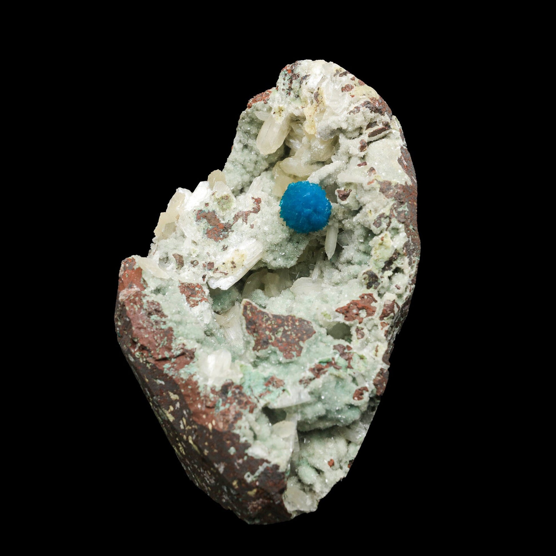 Cavansite on Heulandite (Rare Find) Natural Mineral Specimen – Cavansite