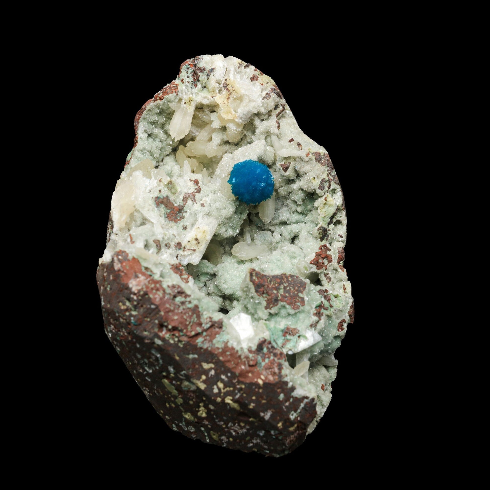 Cavansite on Heulandite (Rare Find) Natural Mineral Specimen – Cavansite