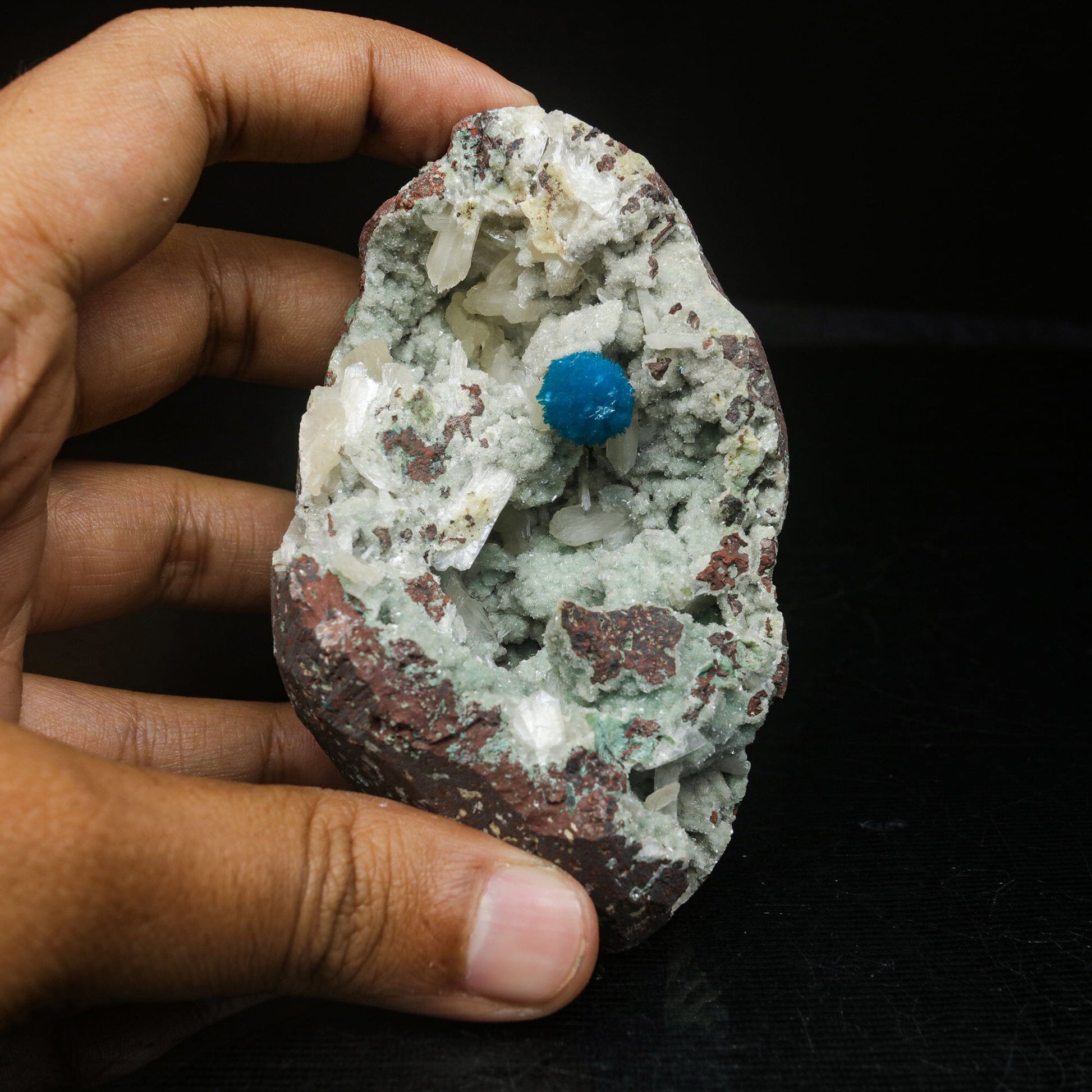 Cavansite on Heulandite (Rare Find) Natural Mineral Specimen – Cavansite