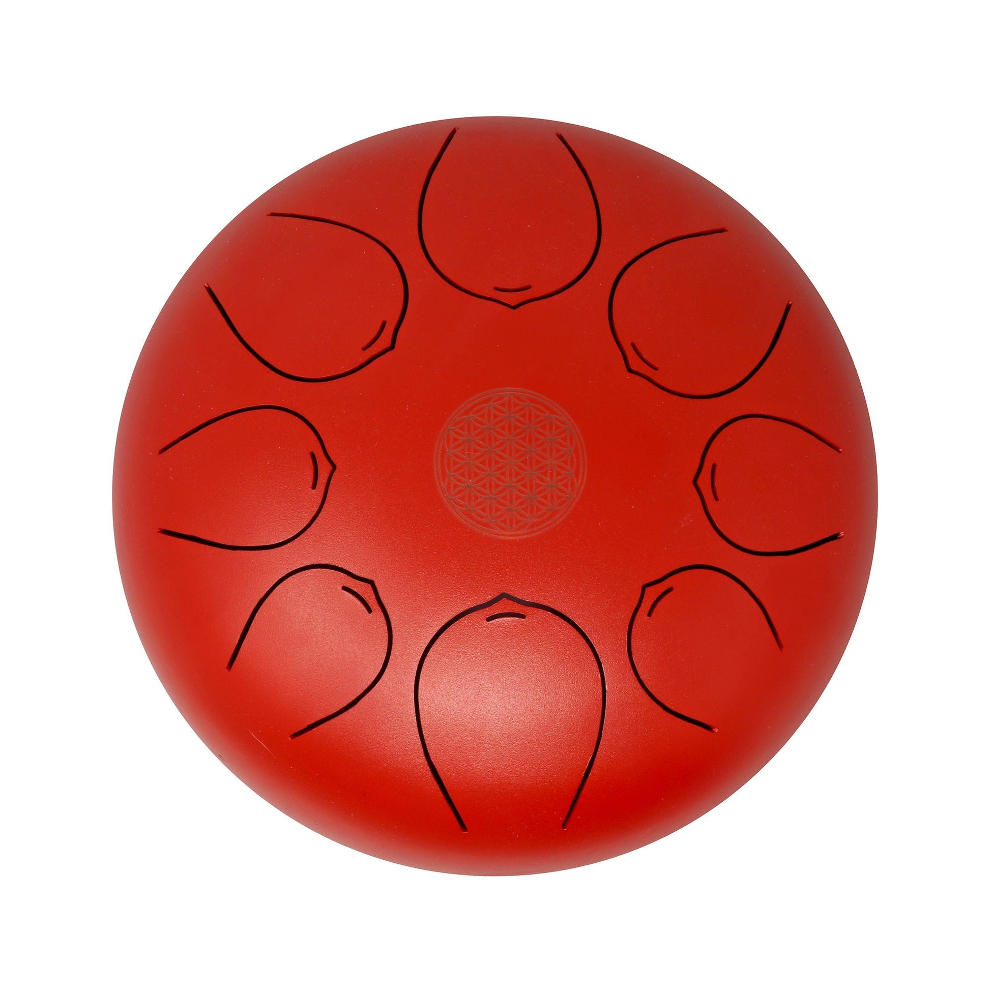 25cm Pentatonic Steel Singing Drum - Chinese Red –