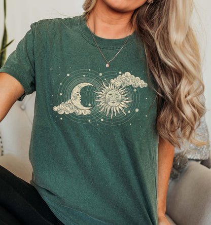 Moon, Sun and Clouds - Comfort Colors Tshirt