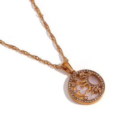 Celestial Harmony - 18K Gold Plated, Waterproof Necklace – Pendant Necklaces - MultiVariantListing