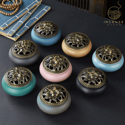 Ceramic Incense Holder – Modern Art Burner in Multiple Colors