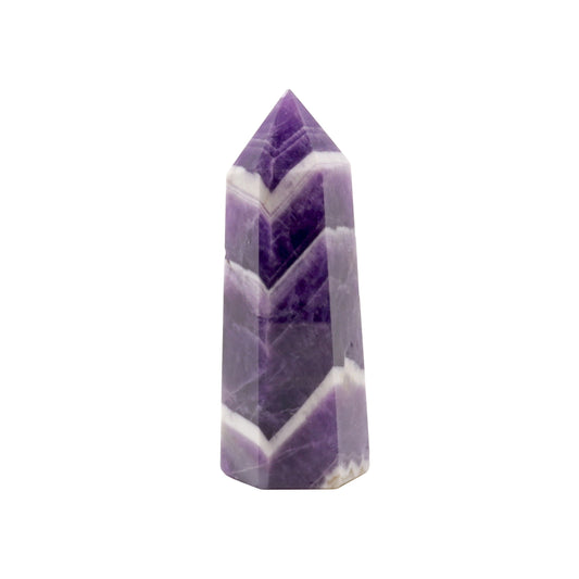 Chevron Amethyst Point – Pocket-Sized Healing Crystal | Protection & Clarity –