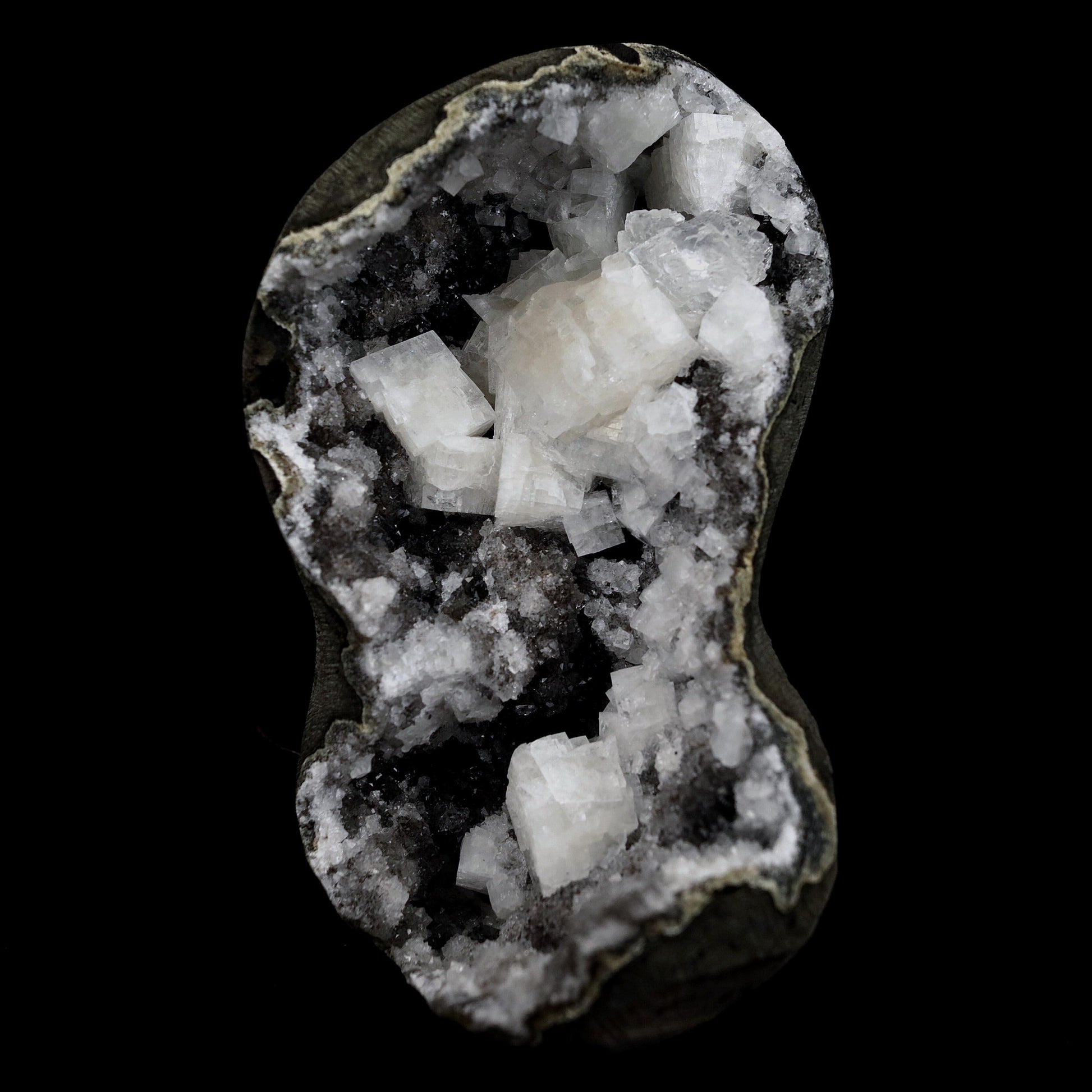 Chabazite Pesudeo Crystals inside Chalcedony Vug Natural Mineral Specimen # B 4661 – Chabazite
