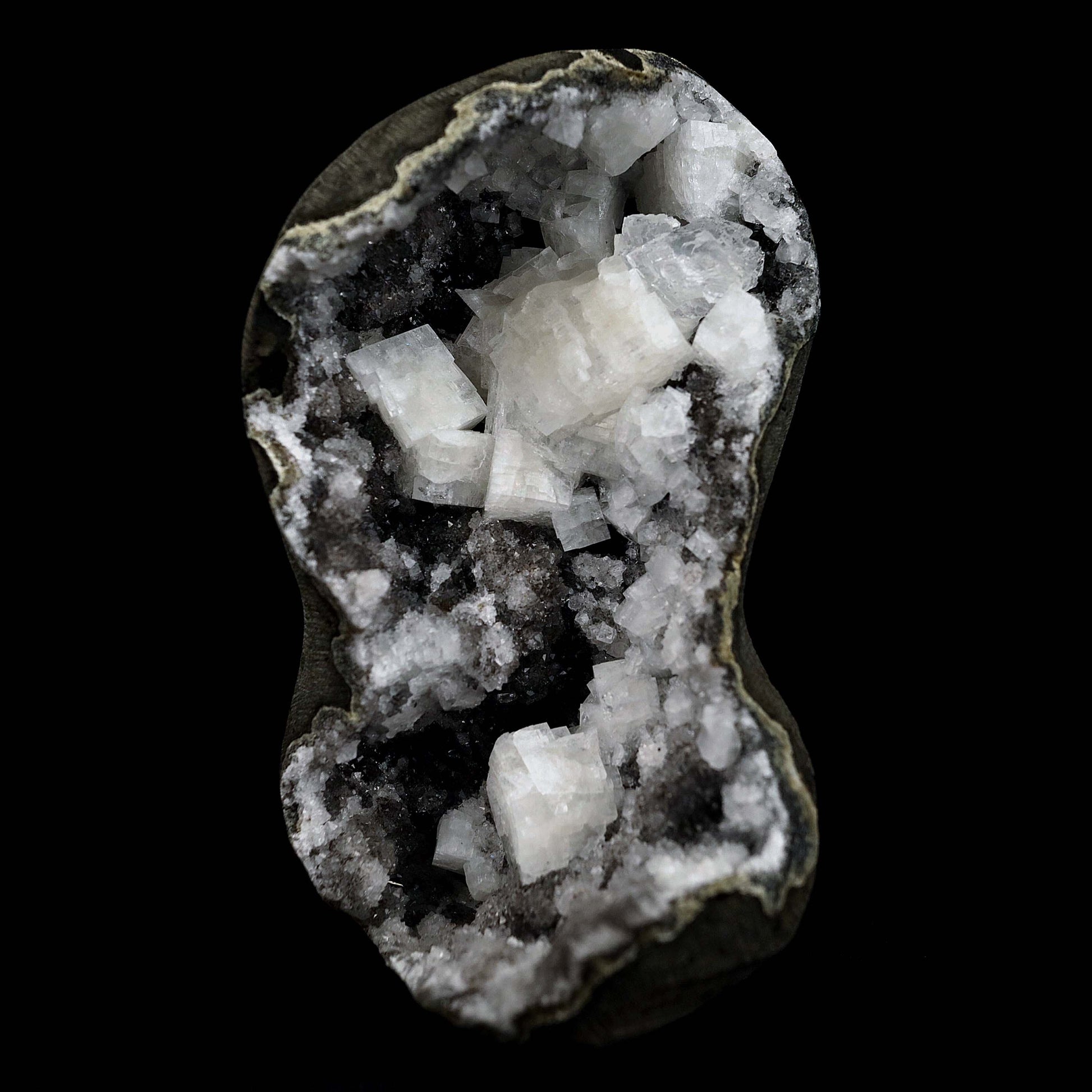 Chabazite Pesudeo Crystals inside Chalcedony Vug Natural Mineral Specimen # B 4661 – Chabazite