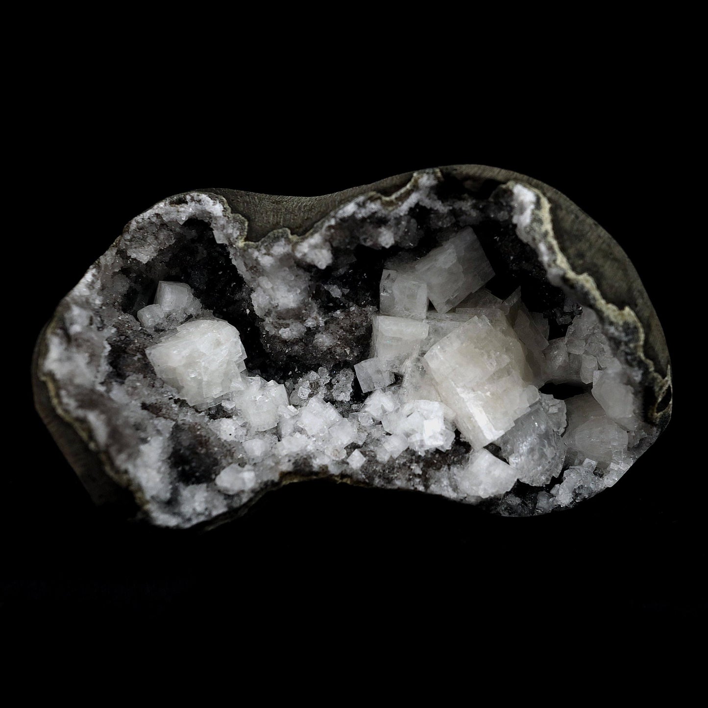 Chabazite Pesudeo Crystals inside Chalcedony Vug Natural Mineral Specimen # B 4661 – Chabazite