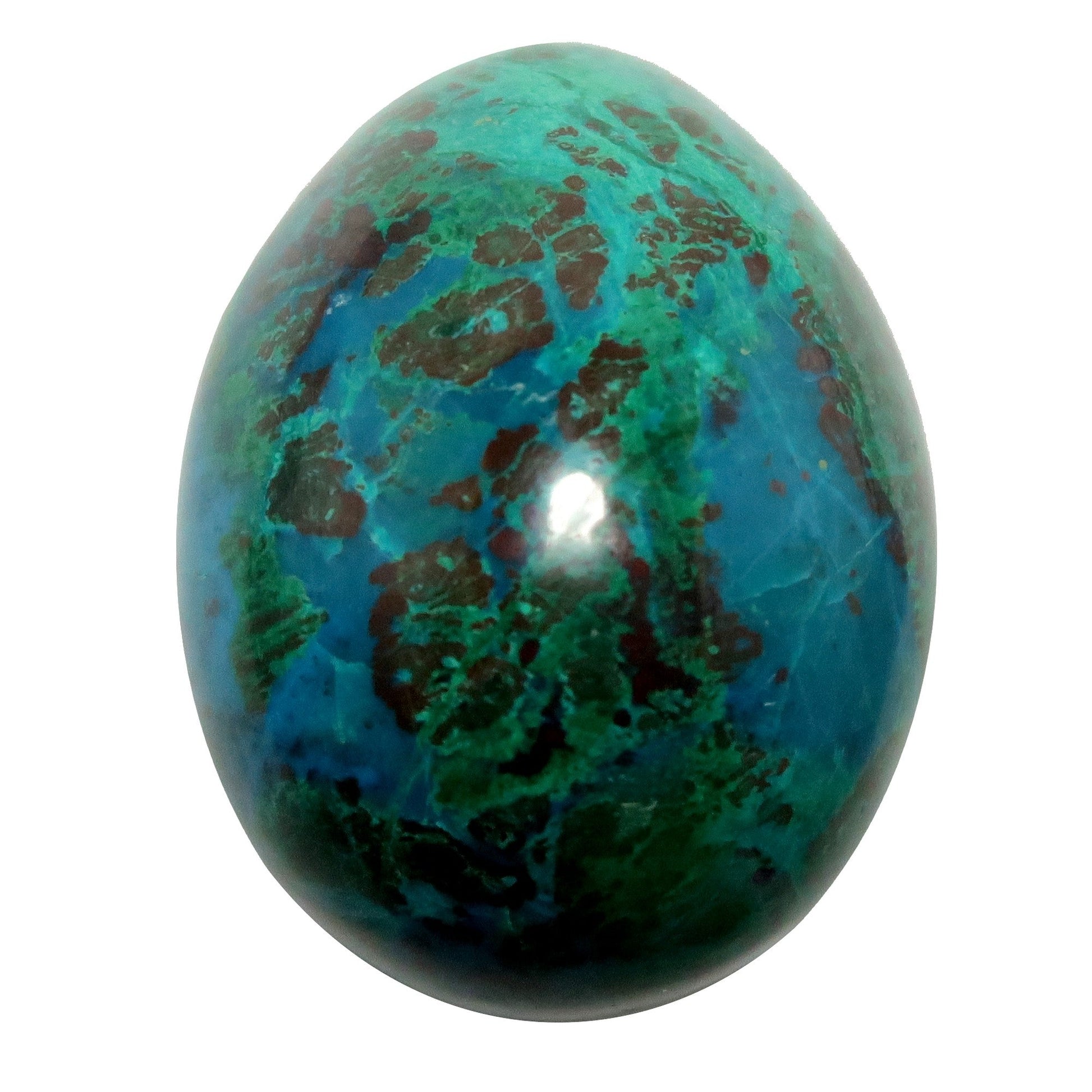 Chrysocolla Crystal Egg | Natural Blue Green Gemstone – Eggs