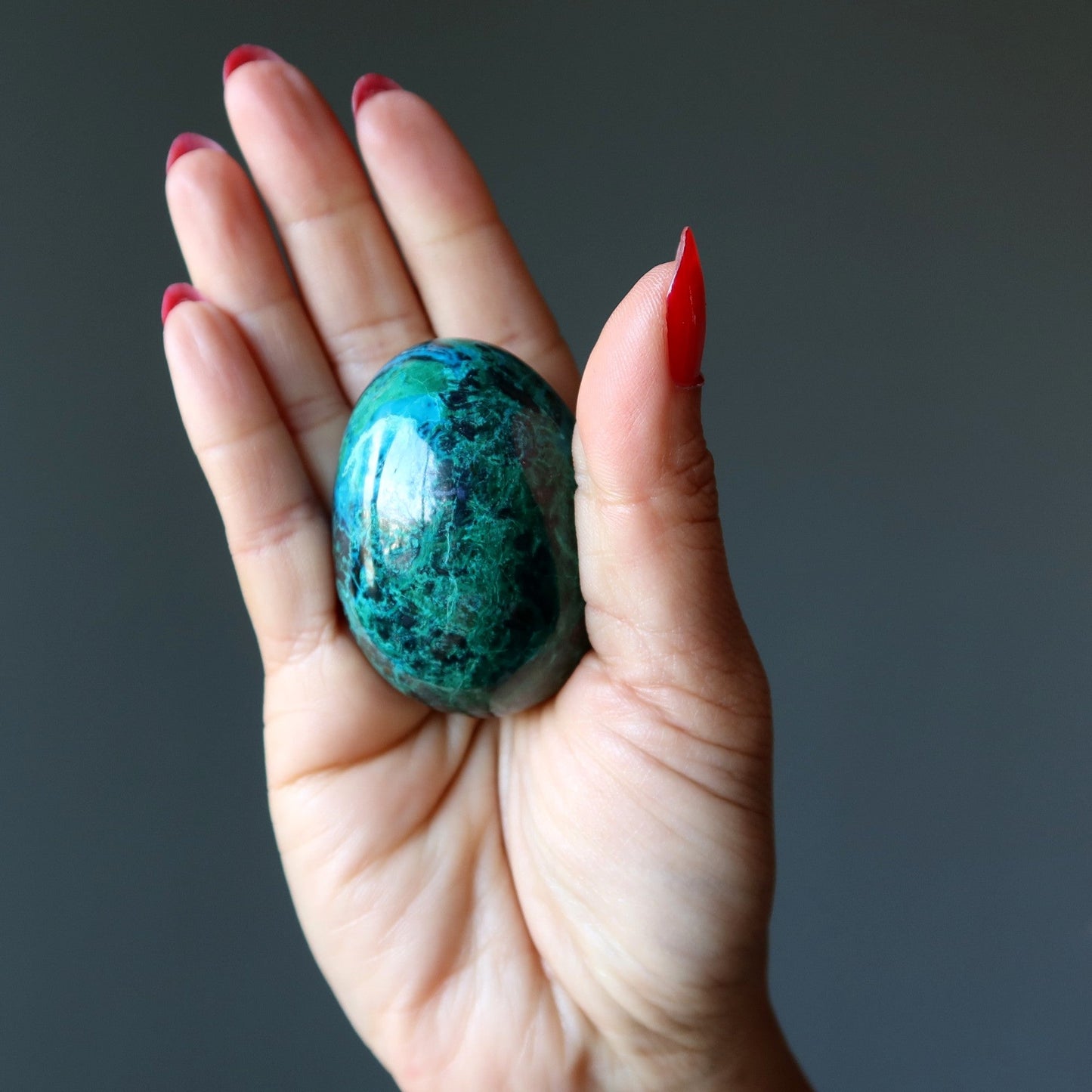 Chrysocolla Crystal Egg | Natural Blue Green Gemstone – Eggs