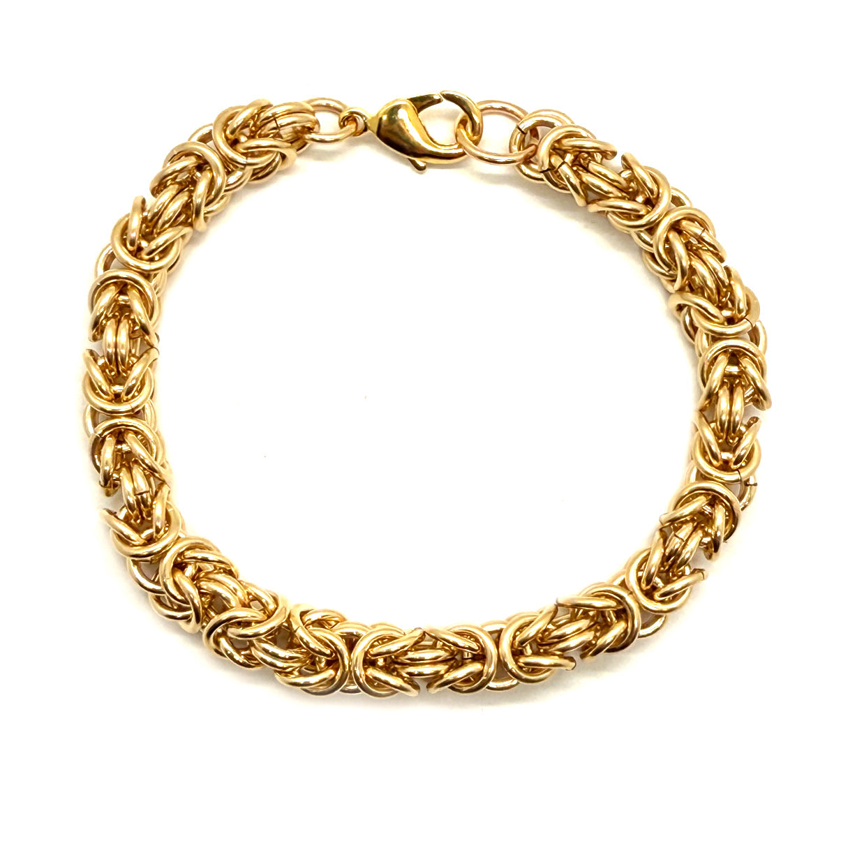 Chunky Byzantine Chainmaille Bracelet in 14K Gold Fill