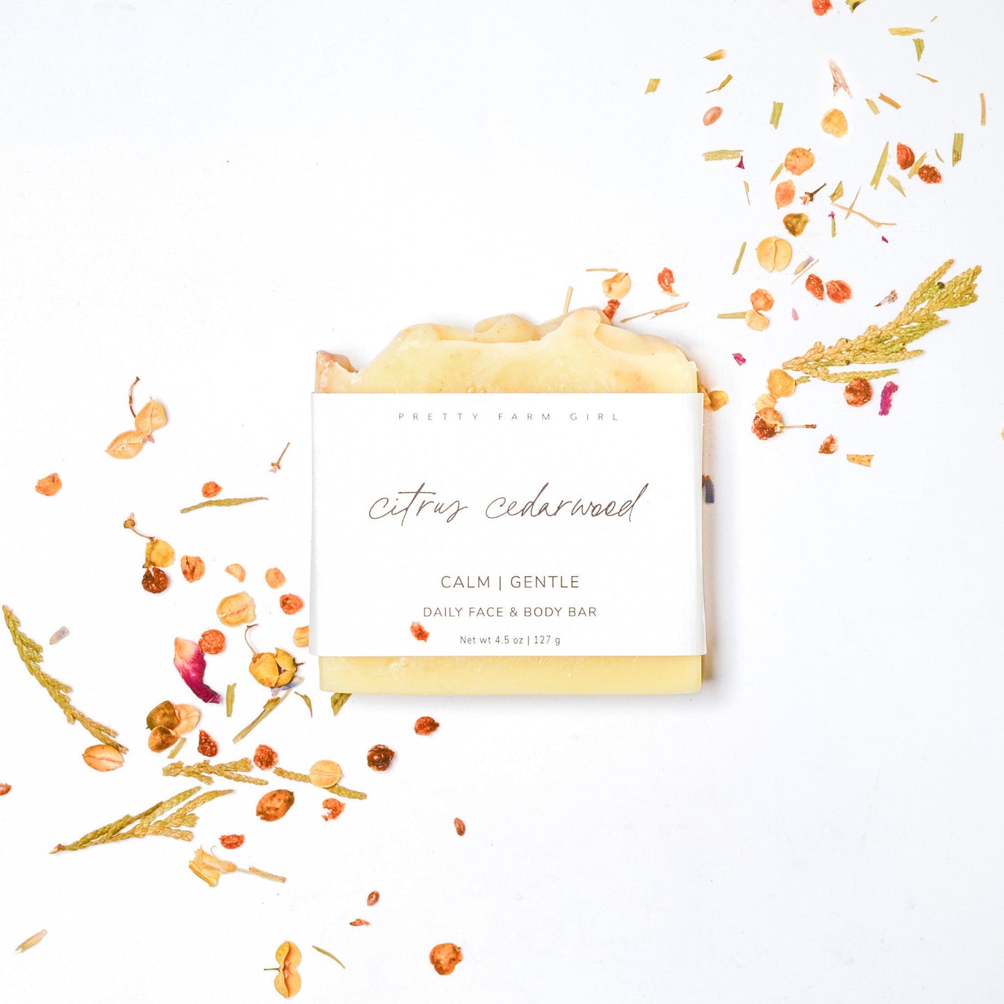 Citrus Cedarwood -- Handmade Tallow Soap Bar