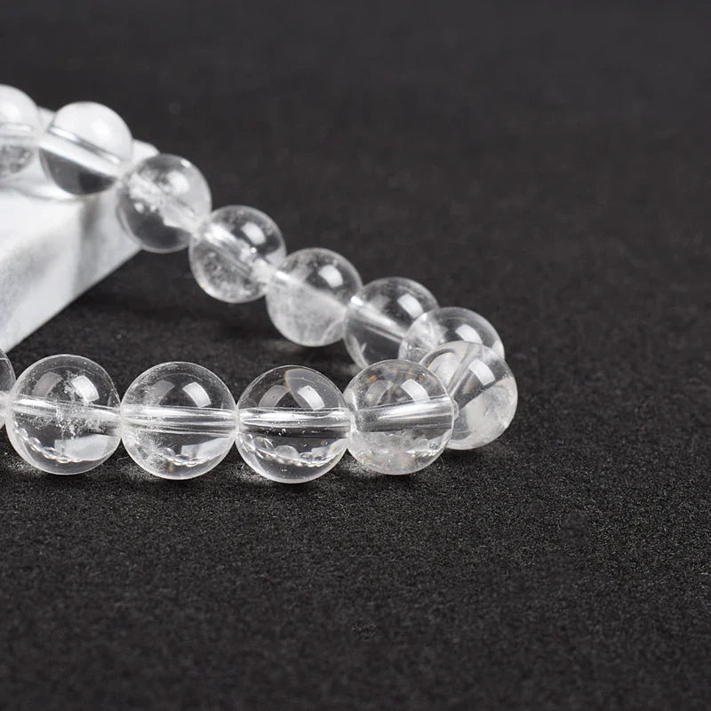Clarity & Vibrancy Clear Quartz Bracelet – Beaded Bracelet