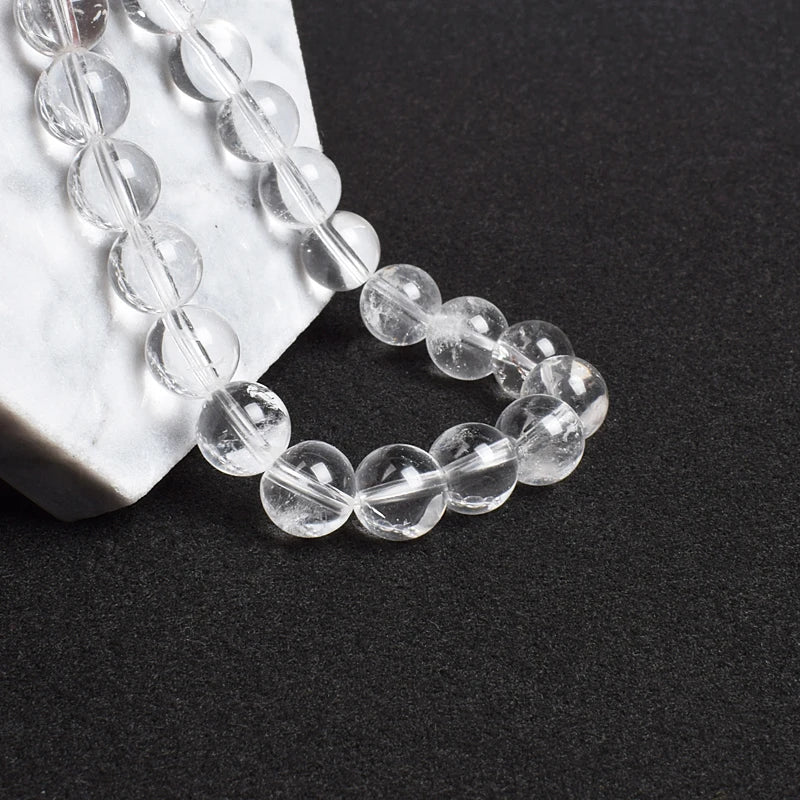 Clarity & Vibrancy Clear Quartz Bracelet – Beaded Bracelet