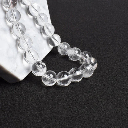 Clarity & Vibrancy Clear Quartz Bracelet – Beaded Bracelet