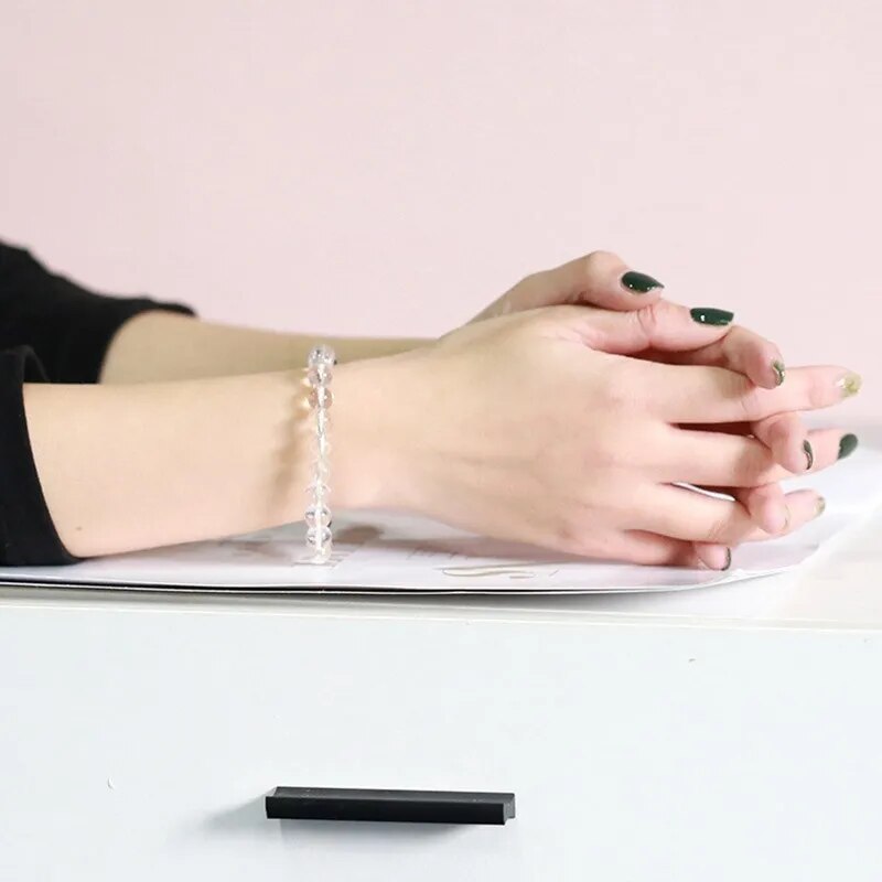 Clarity & Vibrancy Clear Quartz Bracelet – Beaded Bracelet
