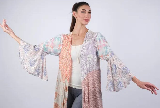Wild Rose Mosaic Patchwork Cardigan – Clothing and Accessories