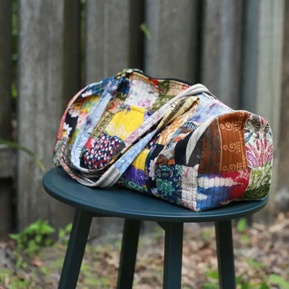 Patchwork Quilted Duffle Bag – Clothing and Accessories
