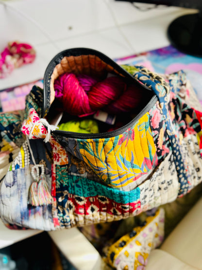 Patchwork Quilted Duffle Bag – Clothing and Accessories