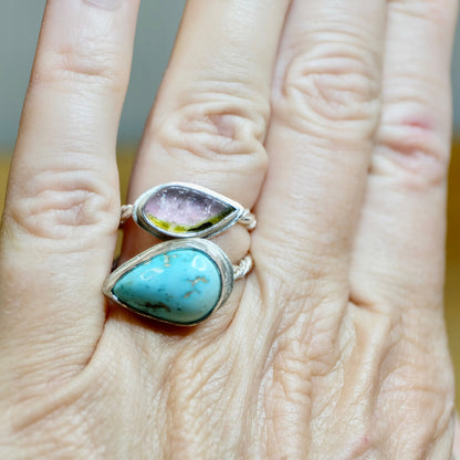 Pear Shaped Ring with Turquoise