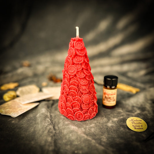 Money Attraction Candle Spell Kit - Prosperity Cone – Red (Generous Lover) Candle Spell Kit