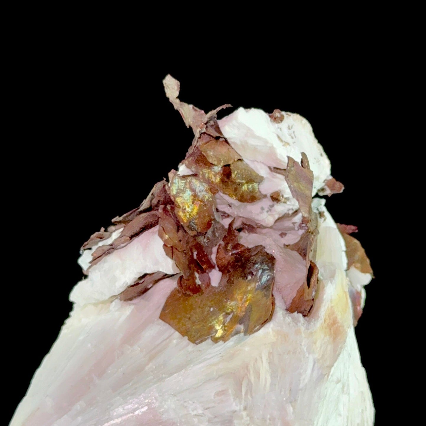 Copper on Scolecite | High Quality Mineral | Indian Minerals | Superb Minerals | Fine Mineral | Collectors Piece – Scolecite