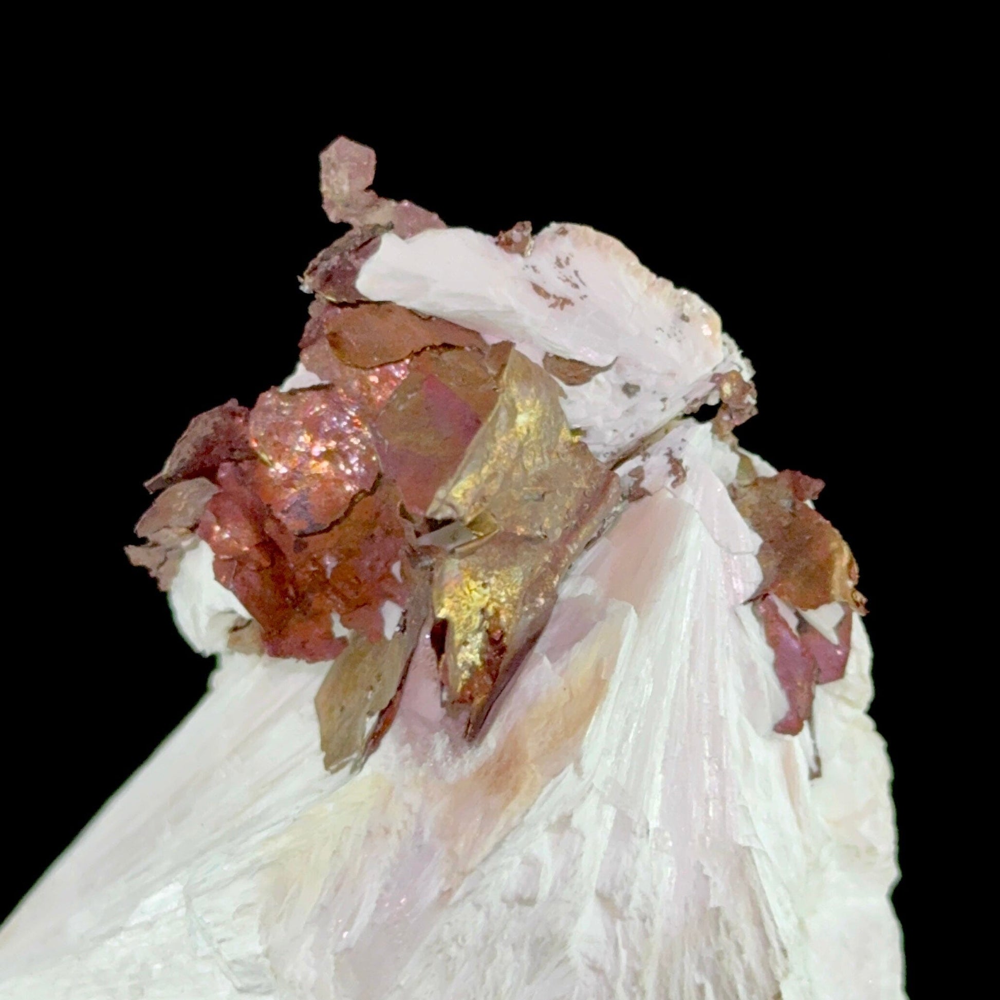 Copper on Scolecite | High Quality Mineral | Indian Minerals | Superb Minerals | Fine Mineral | Collectors Piece – Scolecite
