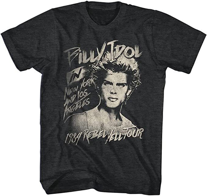 Billy Idol Mens T-shirt - Rebel Yell Tour 1984 Brand New – Clothing, Shoes & Accessories > Men > Men's Clothing > Shirts > T-Shirts